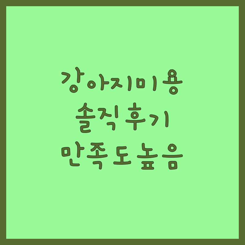 서울 반려동물미용실 리얼 후기 기반 정보 | 만족도 높은 곳만 엄선!